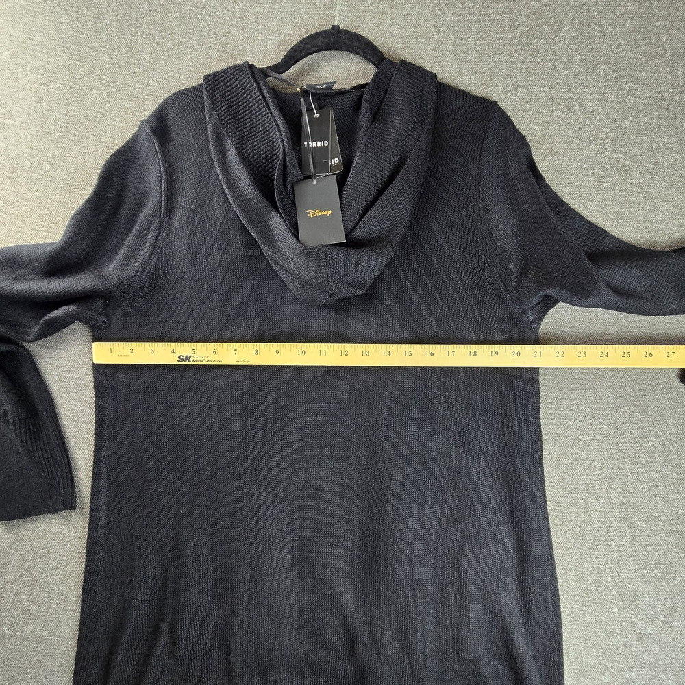 Torrid Disney Mickey Minnie Mouse Halloween Hooded Open Cardigan 18 20 2X Black - Picture 3 of 6